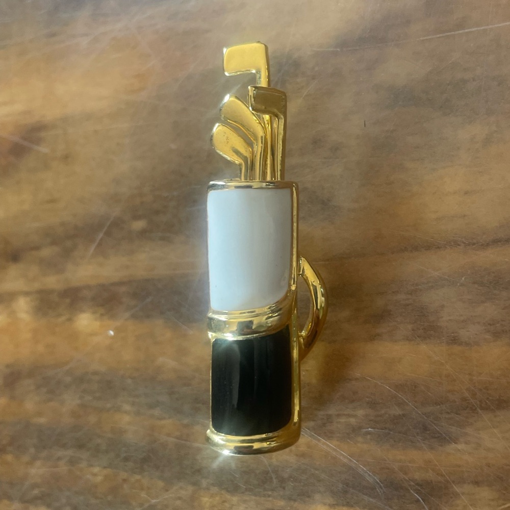 Vintage Gold and Black Golf Club Brooch 2”
Unique sport jewelry stylish